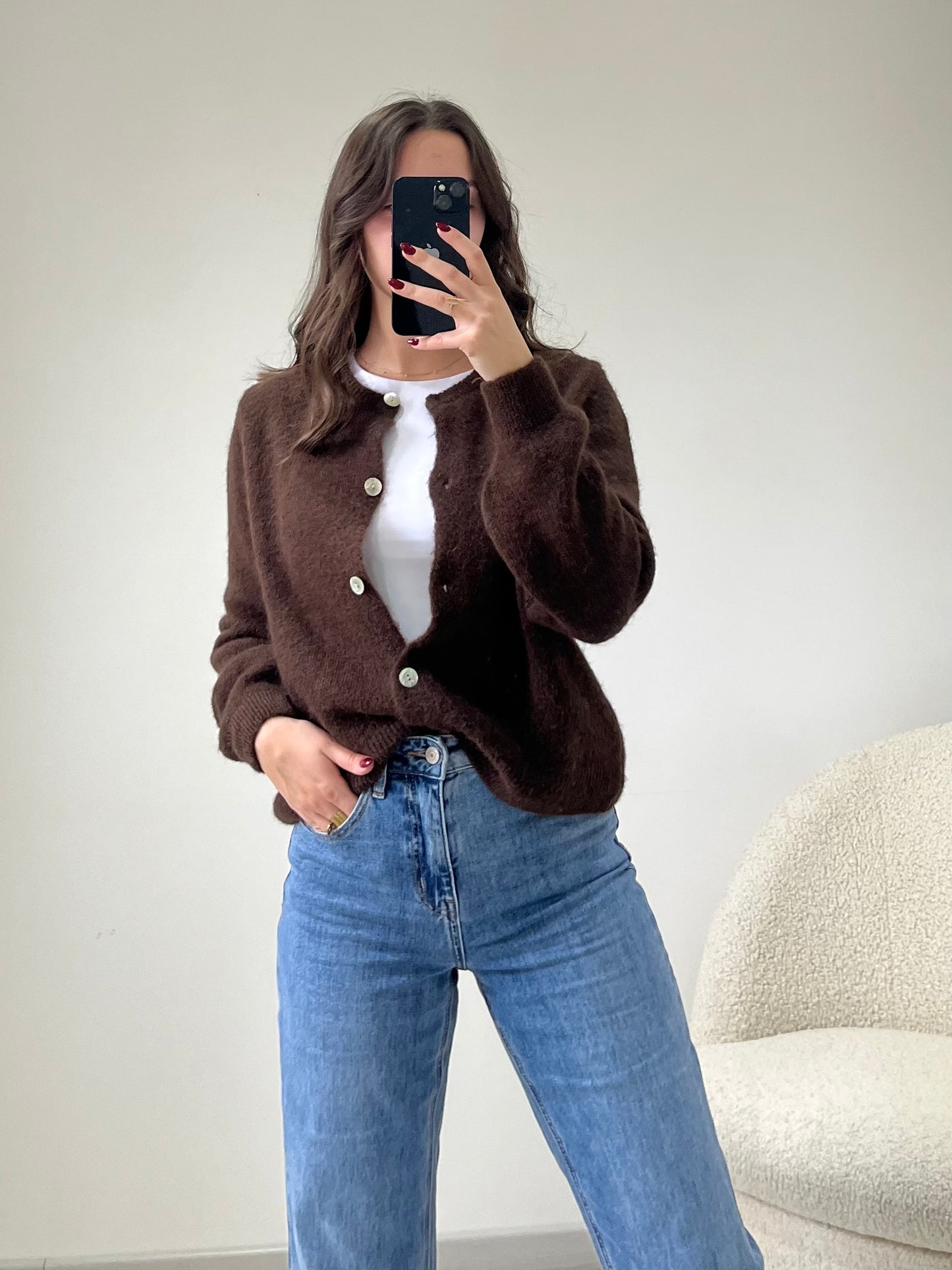 Gilet Marguerite - Marron